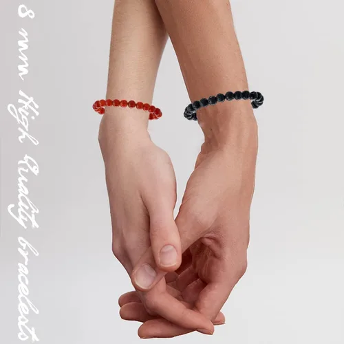 Vista 5 de Juego de 12 pulseras ajustables de piedras preciosas de 0.315 pulgadas para hombres y mujeres, unisex, cuentas curativas, ojo de tigre, amatista