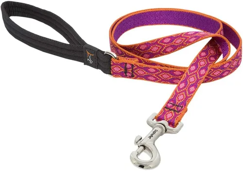 Vista 4 de LupinePet Originals Alpen Glow - Correa de mango acolchado de 1 pulgada para perros medianos y grandes