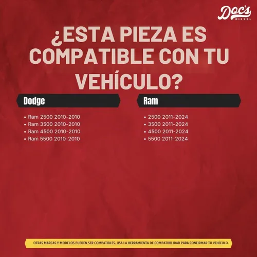 Vista 2 de Doc's DGF401 - Separador diésel de combustible/agua Compatible con RAM 6.7L Cummins 2500, 3500, 4500, 5500 2010-2024 Sustituye a 68157291AA