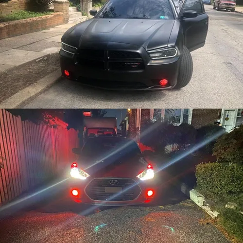 Vista 3 de Alla Lighting 3800lm PG13 Base 899 880 Bombillas LED antiniebla, rojo puro Xtreme Super brillante 884 885 887 893 H27 H32 ETI-56 SMD 12V reemplazo
