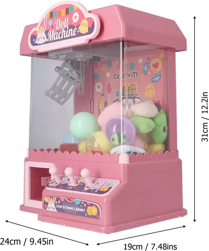 Vista 2 de Drfeify Juguete de la máquina del agarrador de muñecas,Mini muñeca Grabber juguete eléctrico Grabber de cáscara de huevo juguete con música niños ()
