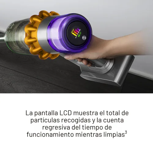 Vista 7 de Dyson V15 Detect - Aspiradora inalámbrica (amarillo/níquel)