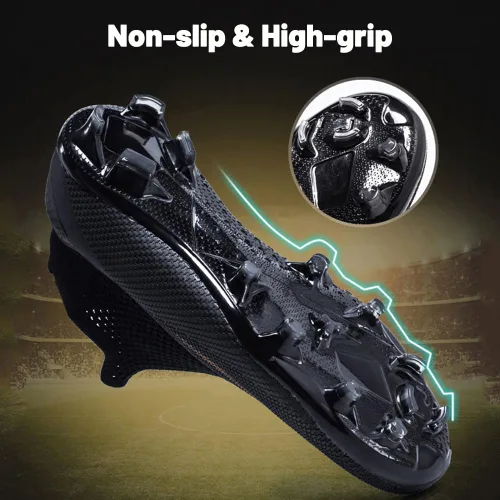 Vista 3 de Tacos de fútbol deportivos para hombre, cómodos, transpirables, de alto agarre, botas de fútbol sala para jóvenes, zapatos deportivos