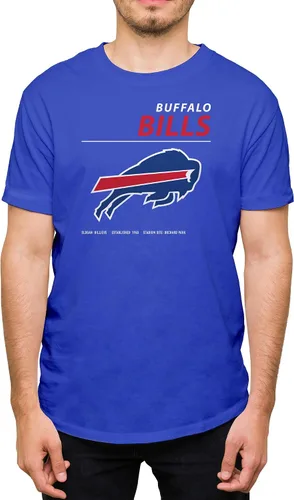 Vista 27 de Hybrid Sports NFL - Team Logo and Stats - Adult Unisex Short Sleeve Fan T-Shirt for Men and Women - Officially Licensed