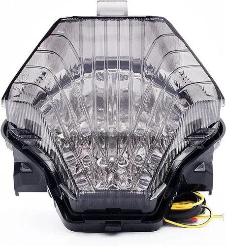Vista 2 de Luz trasera LED de freno para motocicleta, lente ahumada con señales de giro integradas para Yamaha 2015-2017 FZ07,2008-2020 MT07,2015-2020 YZF R3