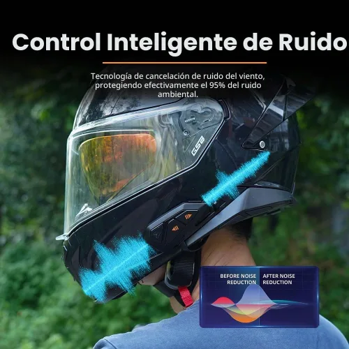 Vista 6 de FreedConn FG - Intercomunicador de casco Bluetooth con Bluetooth, comunicación de 6 vías de 3,937.0 ft, paquete de 2