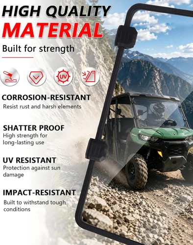 Vista 4 de StarknightMT Parabrisas delantero UTV resistente a los arañazos compatible con Can-Am Defender 2016-2026, policarbonato a prueba de rayos UV