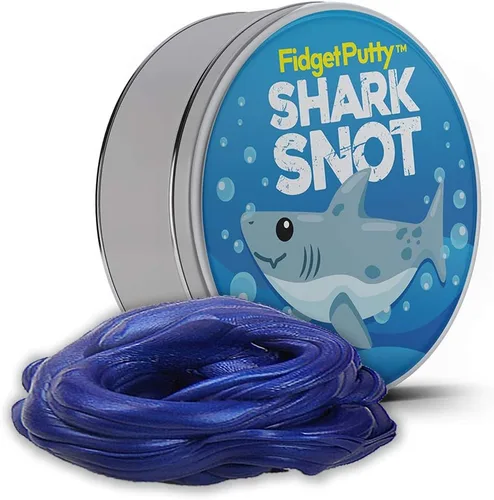 Vista 5 de Shark Snot Therapy Putty - Divertida masilla de alivio del estrés de humor de tiburón para adultos, masilla de escritorio azul novedosa para amantes