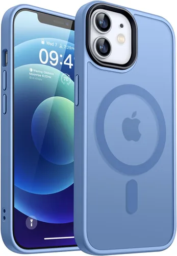 Vista 12 de CANSHN - Funda transparente compatible con iPhone 12/iPhone 12 Pro [Protección contra caídas de grado militar] No amarillea, funda protectora a