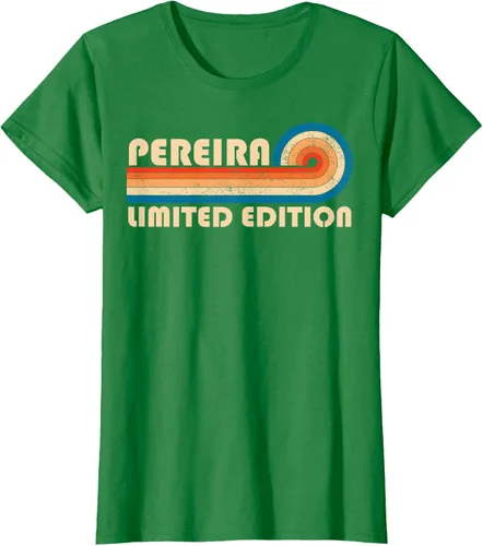 Vista 30 de PEREIRA - Camiseta vintage con apellido retro de los años 80 y 90, Negro