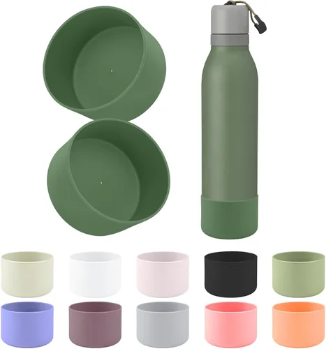 Vista 24 de 2 botas de silicona compatibles con Owala FreeSip Twist de 24 onzas Brisa helada