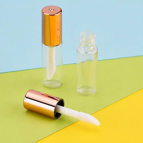 Vista 7 de Pangda 25 unidades de 0.0 fl oz de tubos vacíos de brillo de labios contenedores transparentes mini botellas de bálsamo labial recargables