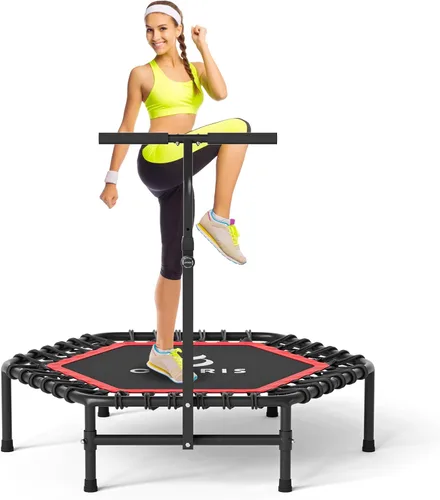 Vista 8 de CLORIS 45'' Rebounder Trampoline for Adults - Max Load 450lbs, Trampoline with Adjustable Foam Handle Indoor/Outdoor Fitness Body Exercise