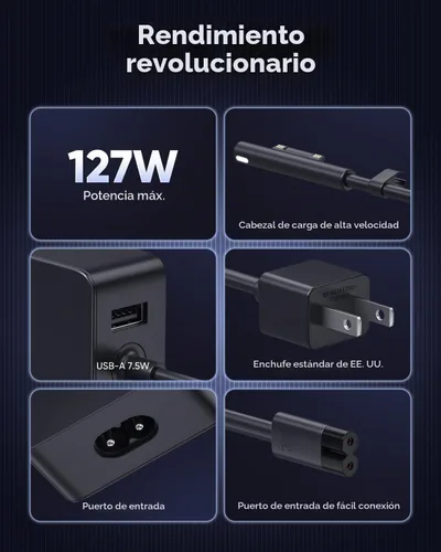 Vista 9 de Cargador de libro de 127W, cargador 2 1 del estudio del ordenador portátil