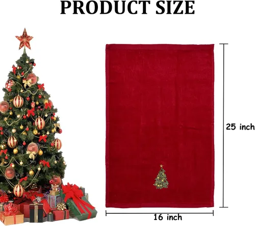 Vista 3 de Toallas de mano navideñas para baño, 16 x 25 pulgadas, paquete de 3 toallas de cocina 100% algodón súper suaves y absorbentes, para vacaciones