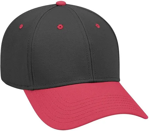 Vista 38 de Ashen Fane Gorra de béisbol básica de sarga de algodón superior de perfil bajo estructurado de 6 paneles