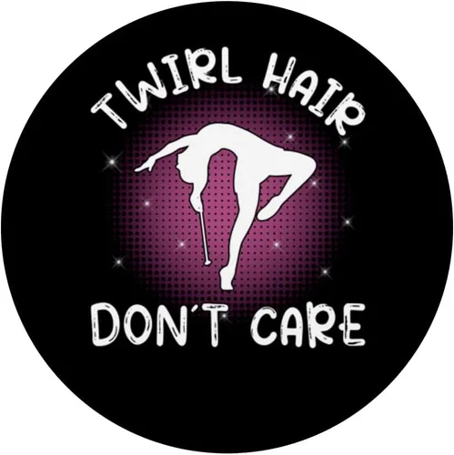 Vista 3 de Twirl Hair don´t care - baton twirler - majorette dance PopSockets Swappable PopGrip