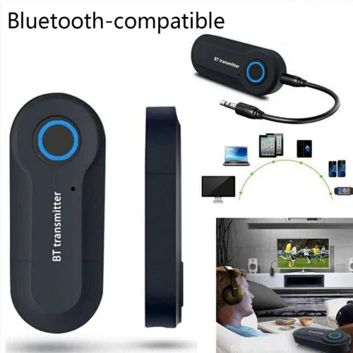 Vista 3 de Adaptador de transmisor Bluetooth, transmisor USB estéreo portátil inalámbrico para dispositivos de audio de 0.138 in y conexiones RCA, Bluetooth