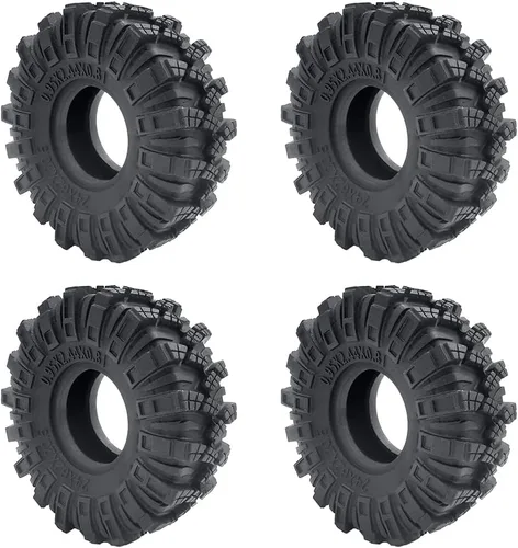 Vista 7 de 1/24th RC Neumáticos de rueda de goma 2.441 in para Axial SCX24 Deadbolt Gladiator Bronco (estilo B)