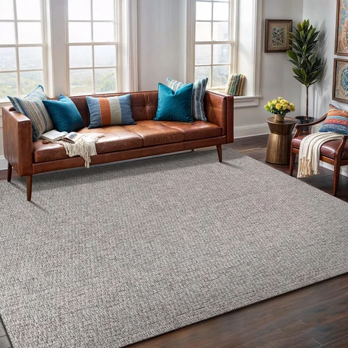 Vista 28 de Tapete de Puerta de Yute Fácil 2x3 Pies Interior Exterior Alfombras Naturales Alfombra de Fibra Sólida Alfombra de Área Tejida Boho Fácil de Limpiar