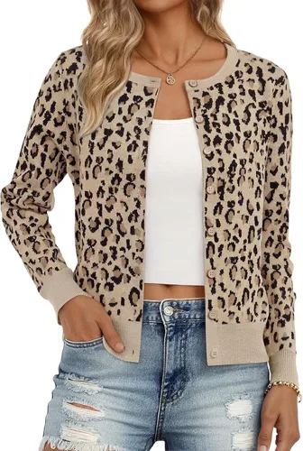 Vista 10 de Trendy Queen Women's Lightweight Knit Cardigan Gris Melange