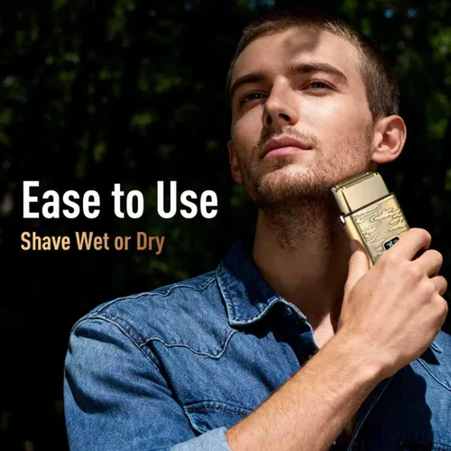 Vista 6 de Afeitadoras de aluminio para hombre, recortadoras de barba para hombres profesionales, afeitadoras eléctricas para hombres, afeitadora de bigote