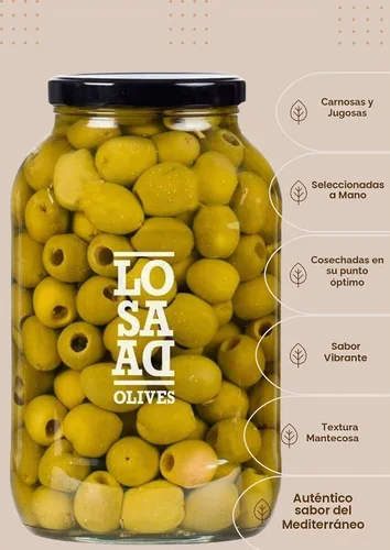 Vista 4 de Losada - Aceitunas Gordal sin hueso Losada de España (135.80 oz/8 libras 8 oz)