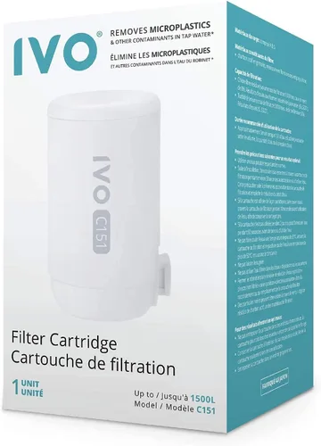 Vista 6 de IVO Filtros de agua de repuesto (1 x dura 4 meses) - Filtración de 4 etapas con tecnología aprobada por NSF - Elimina contaminantes hasta 0.1