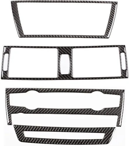 Vista 6 de Ajuste para BMW X5 X6 E70 E71 2008-2013 Función de ajuste de consola central Adhesivo decorativo de panel + Navegación y salida de aire, adhesivo