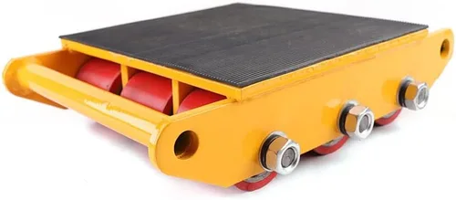 Vista 3 de Rodillo de la maquinaria del patín de la máquina resistente de la carretilla de la máquina, 15t 33000lbs Carro del cargo de la capacidad, 9 rodillos