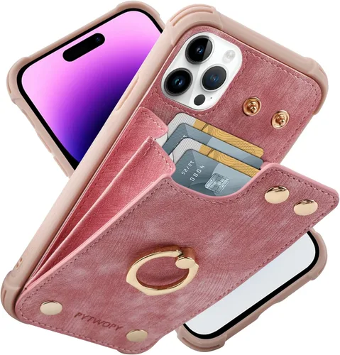 Vista 7 de Funda tipo cartera compatible con iPhone XR/10R con tarjetero de crédito, funda protectora de cuero a prueba de golpes compatible con anillo