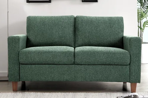 Vista 7 de Container Furniture Direct Miles Mid Century - Sofá biplaza moderno para espacios pequeños, salas de estar, apartamentos y condominios, sofá de 2