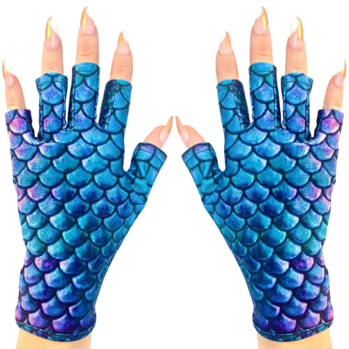 Vista 41 de ManiGlovz - Guantes de uñas originales con protección UPF 50+ UV Manicura de gel y guantes anti UV sin dedos para mujeres Se pueden utilizar