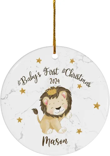 Vista 28 de FLOCHIL Adorno personalizado para la primera Navidad del bebé 2024, adorno de la primera Navidad de los bebés 2024, regalo para niños, niñas, bebés