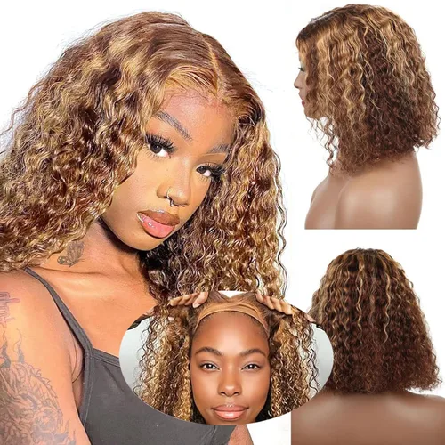 Vista 20 de Pelucas de cabello humano rizado con cierre de encaje HD de 5x5 de onda profunda para mujeres morenas, sin pegamento, pre cortadas, 180%