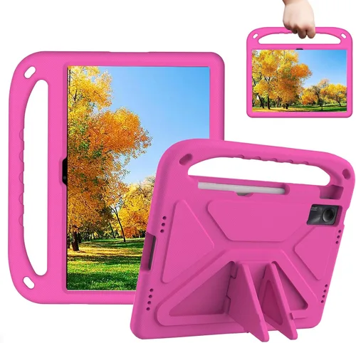 Vista 6 de Funda para tablet infantil con asa y soporte, ligera, a prueba de golpes, compatible con Xiaomi Redmi Pad SE 8.7, azul