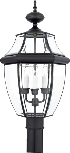Vista 14 de Quoizel Newbury - Farol de poste para exteriores, poste de lámpara de campo francés de peltre de 23 pulgadas, 3 luces, poste exterior para patio