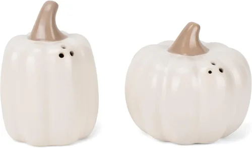 Vista 7 de Nat & Jules - Mini salero y pimentero de cerámica con forma de calabaza de 3 pulgadas, perfecto para Acción de Gracias, Halloween y decoración