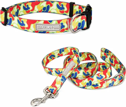 Vista 8 de Lucky Love Dog - Collar de perro ajustable con hebilla de fácil clic para los pequeños, duradero y cómodo para perros machos y hembras, collar