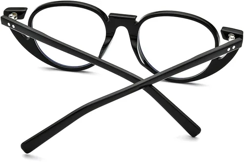 Vista 6 de HEPIDEM Marco de gafas de acetato para hombre, nuevo marco de gafas óptico retro redondo vintage