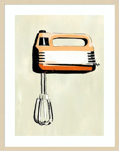 Vista 11 de Amanti Art Lienzo decorativo para pared enmarcado de 21 x 17 pulgadas, aparato de cocina retro III por Annie Warren, arte de pared de cocina