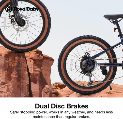 Vista 9 de RoyalBaby Bicicleta de montaña para niños y niñas, bicicleta ultraligera de aluminio con ruedas de 20 a 26 pulgadas para niños de 6 a 14 años