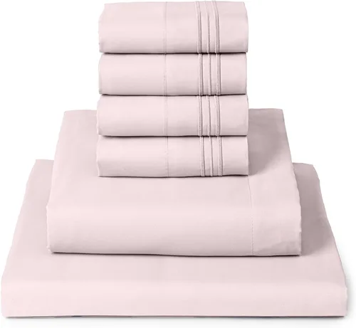 Vista 38 de Mellanni - Juego de sábanas individual de 4 piezas de la colección icónica, (incluyendo 2 fundas de almohada), bolsillo profundo de 16 pulgadas 1102
