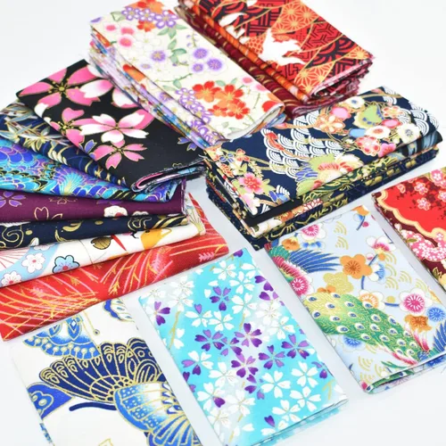 Vista 6 de Paquete de 30 piezas de tela de algodón – 8 x 10 pulgadas, tela de envoltura de estilo japonés para manualidades, costura de retazos y manualidades