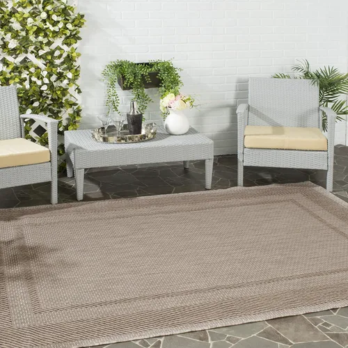 Vista 28 de SAFAVIEH Alfombra lavable al aire libre Courtyard Collection - 2'3" x 5', beige y negro, no desprende pelusa y fácil de limpiar, ideal para patio
