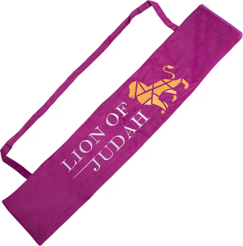 Vista 11 de HalleluYAH Bolso Shofar de terciopelo marrón con versículo de Salmos - Talla S Se adapta a Shofars de 14 a 28 pulgadas