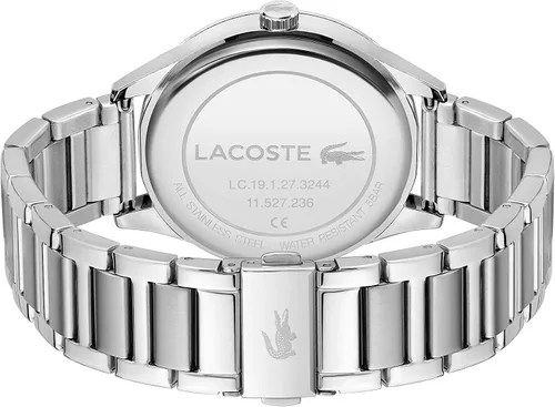 Vista 3 de Lacoste Traveler - Reloj casual de cuarzo para hombre, acero inoxidable y pulsera, color plateado (modelo 2011108), plateado, 2011108 - VIAJERO