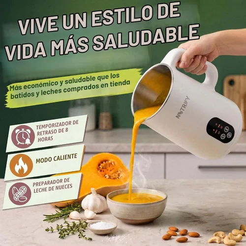 Vista 9 de Nutrify - Licuadora de 34 onzas para cocina, profesional, interior de acero