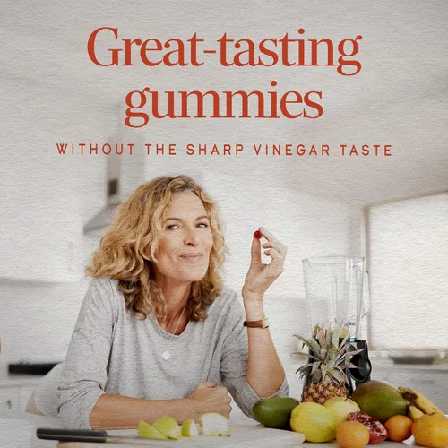 Vista 2 de Nature's Way Gomitas orgánicas de vinagre de sidra de manzana, 500 mg de vinagre de sidra de manzana orgánico por 2 porciones de gomitas, sabor a