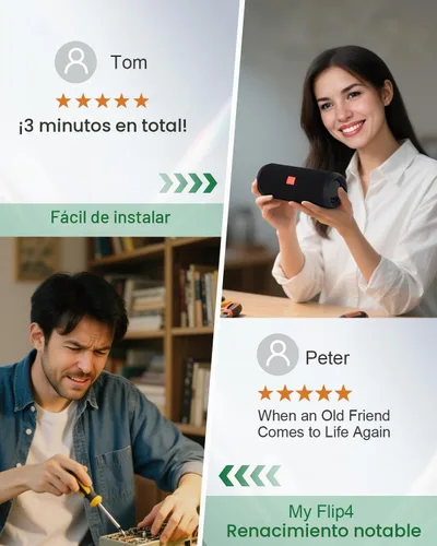 Vista 4 de 2026 - Batería de repuesto mejorada de 5800 mAh para Flip 4